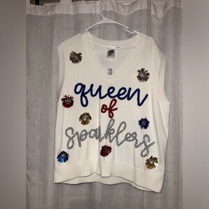 Brand new, Medium Queen of sparklers sweater, NWT